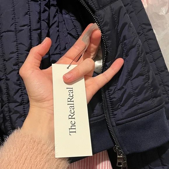 Armani Exchange Deep Blue Bomber Jacket - Picture 4 of 7